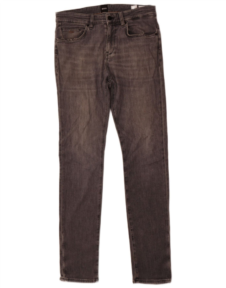Hugo Boss Jean slim en coton gris moyen