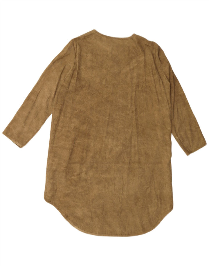 Robe chemise ZARA femme UK 14 Lyocell vert moyen