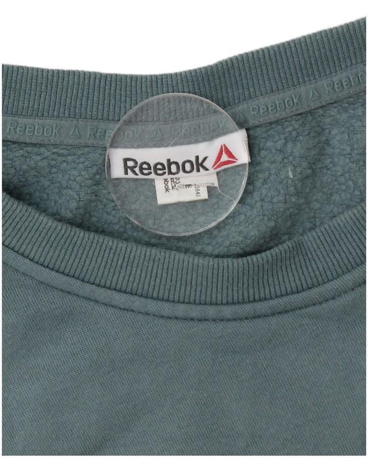 Reebok Sweat-shirt graphique pour femme UK 14 Large Bleu