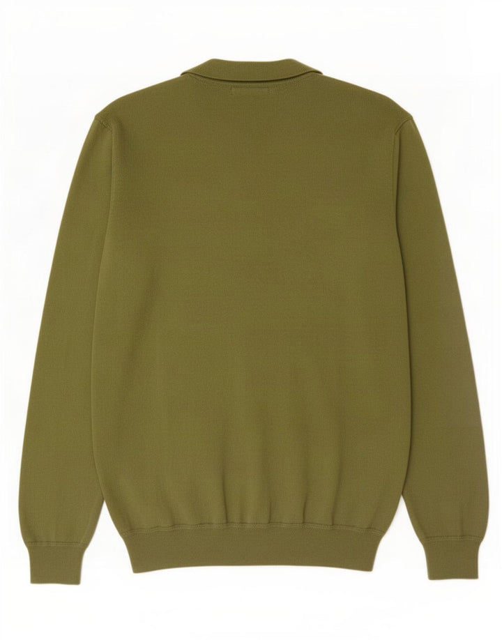 Rifle Pull col V Homme Vert Moyen Coton