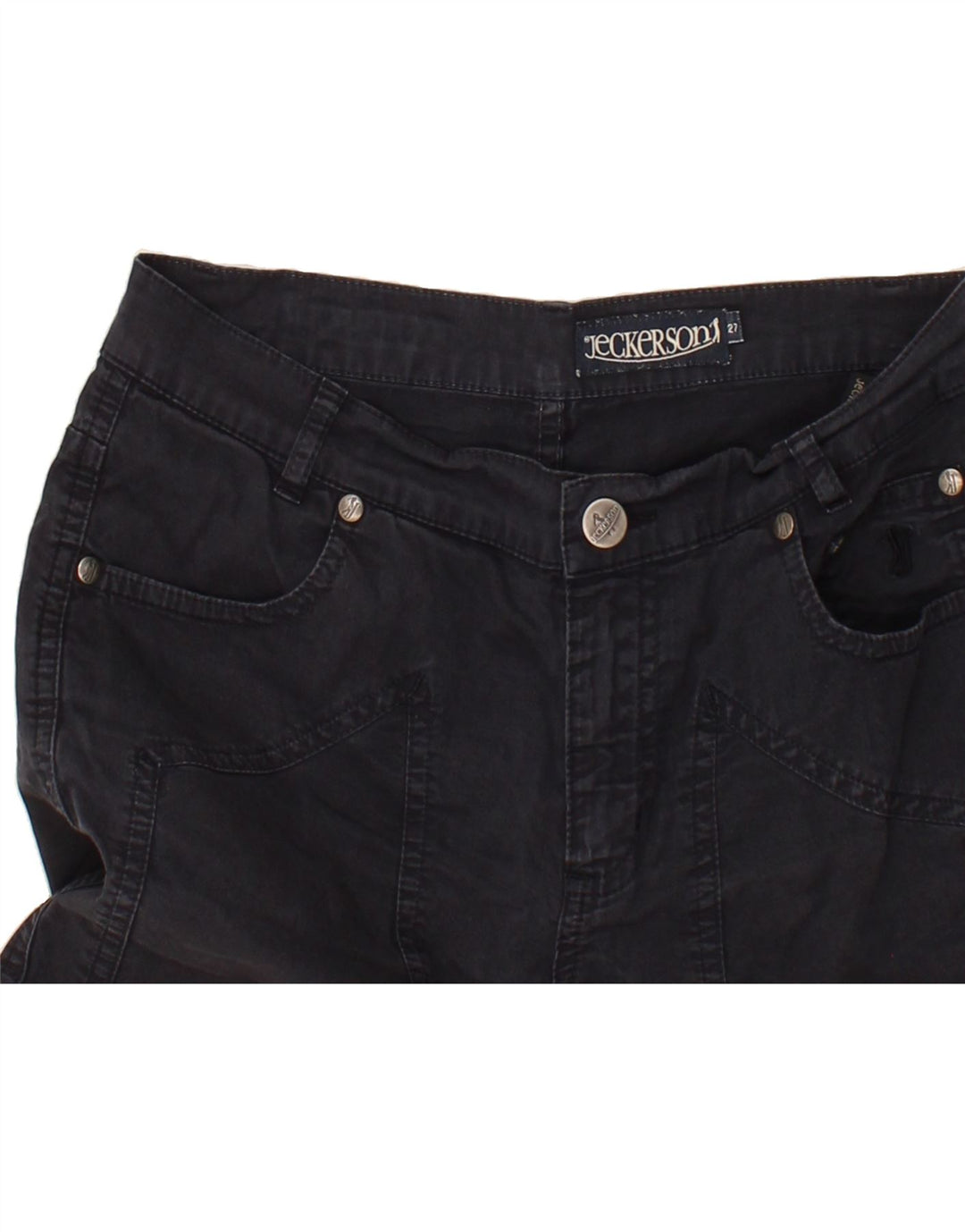 JECKERSON Womens Bermuda Shorts W27 Small Black Cotton Vintage Jeckerson and Second-Hand Jeckerson from Messina Hembry 