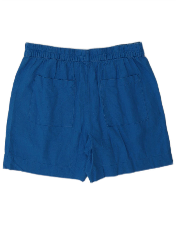 MARKS & SPENCER Short Chino Femme UK 12 Moyen W32 Lin Bleu