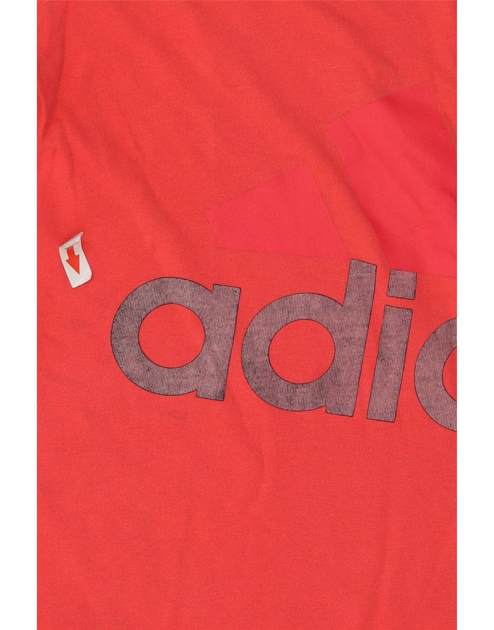 Adidas T-shirt graphique pour femme UK 14 Rouge moyen