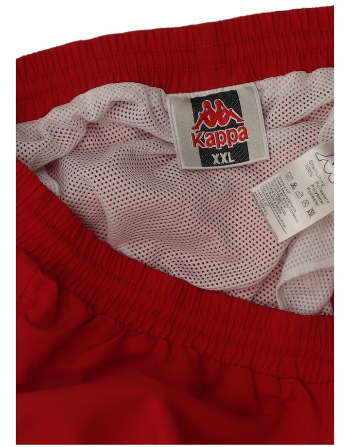 Kappa Short de sport pour homme 2XL Rouge Polyester