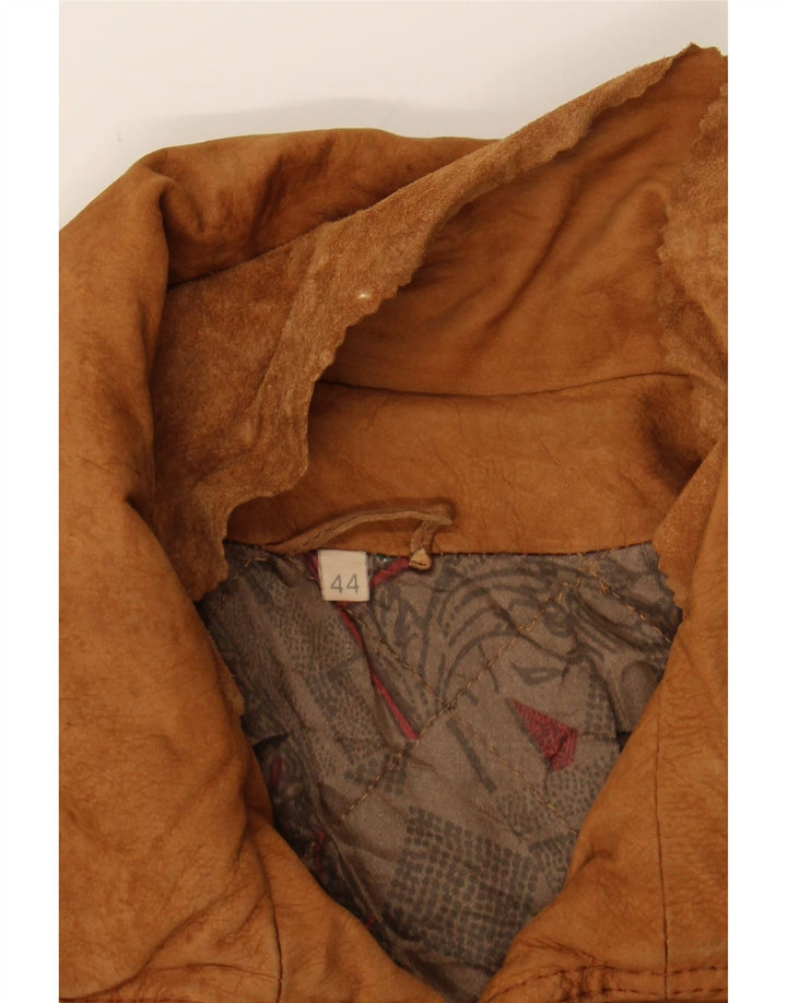 VINTAGE Womens Suede Jacket EU 44 XL Brown Vintage Vintage and Second-Hand Vintage from Messina Hembry 