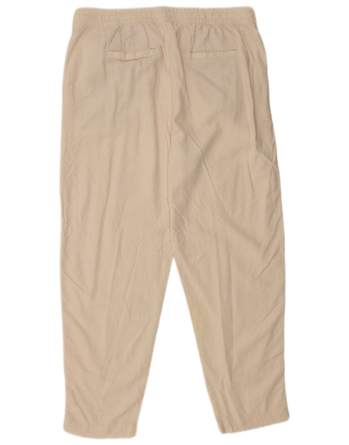 Marks & Spencer Pantalon de survêtement pour femme UK 16 Large Blanc Lin