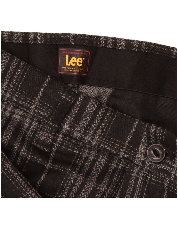 Lee Pantalon Chino Femme US 10 Large W30 L30 Noir à Carreaux Polyester