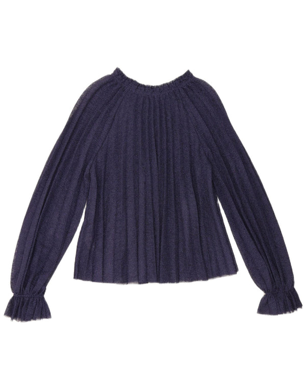Zara Chemisier surdimensionné à manches longues pour femme UK 10 Petit Bleu marine
