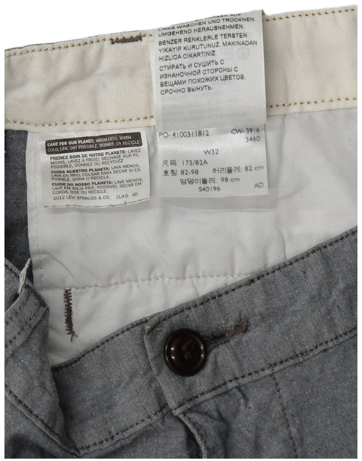 Dockers Short Chino Homme W32 Gris Moyen Coton