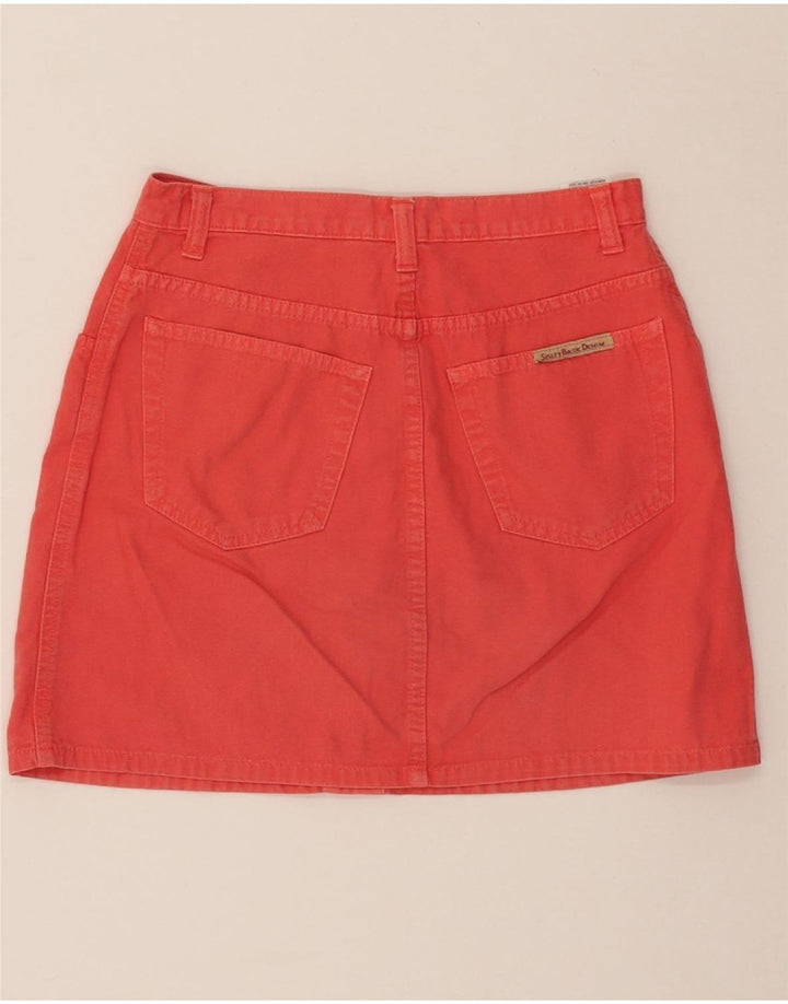 SISLEY Womens Denim Skirt IT 40 Small W26 Red Cotton Vintage Sisley and Second-Hand Sisley from Messina Hembry 