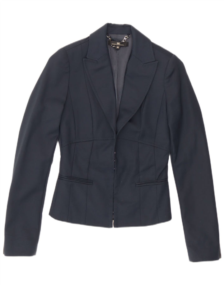 Elisabetta Franchi Veste Blazer Femme IT 40 Petit Bleu Marine Coton