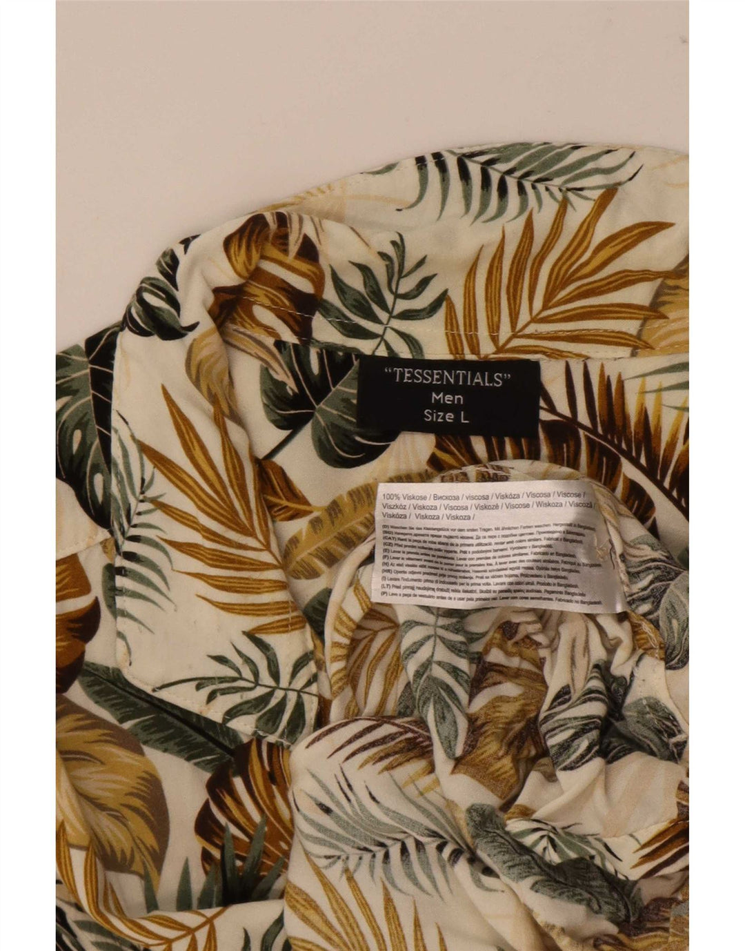 Tessentials Chemise hawaïenne à manches courtes pour homme Motif floral multicolore