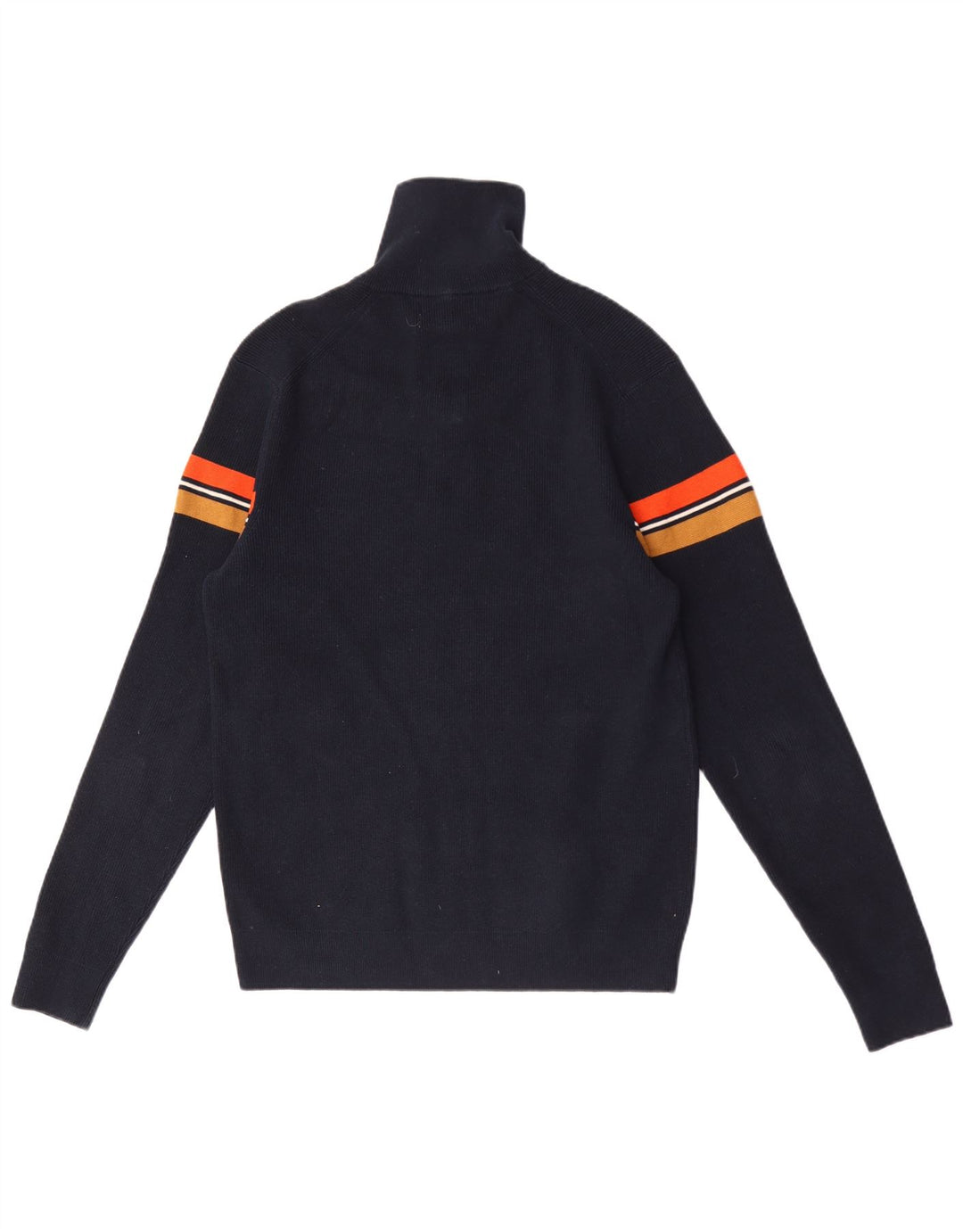Marks & Spencer Pull Col Zippé Homme Bleu Marine Moyen Colorblock