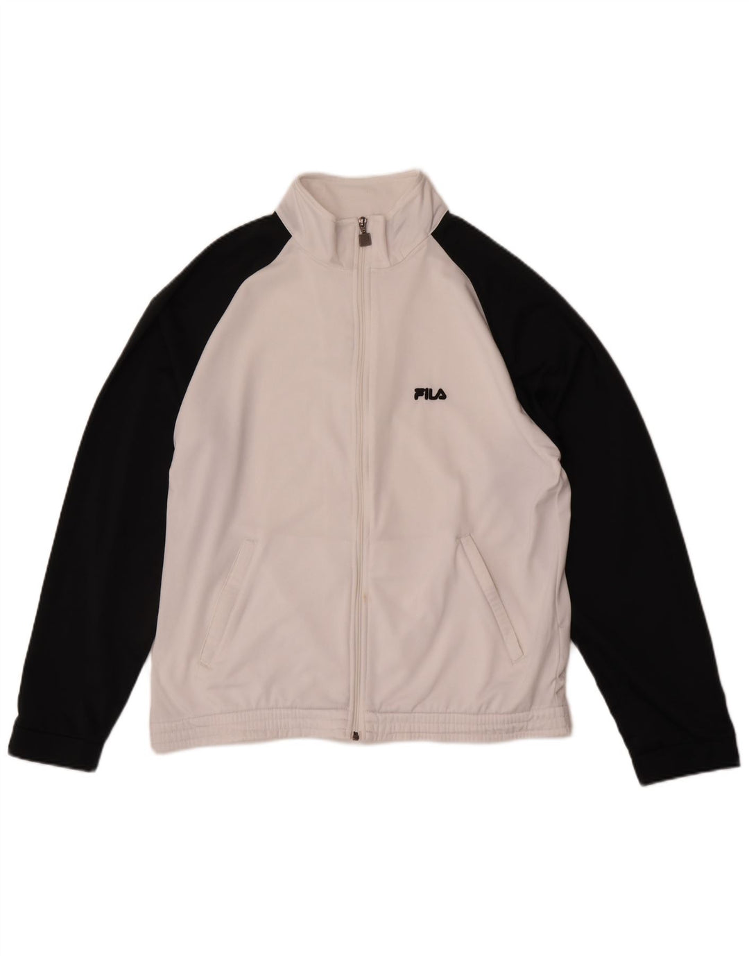 Fila Veste de Survêtement Homme Blanc Moyen Polyester Colorblock
