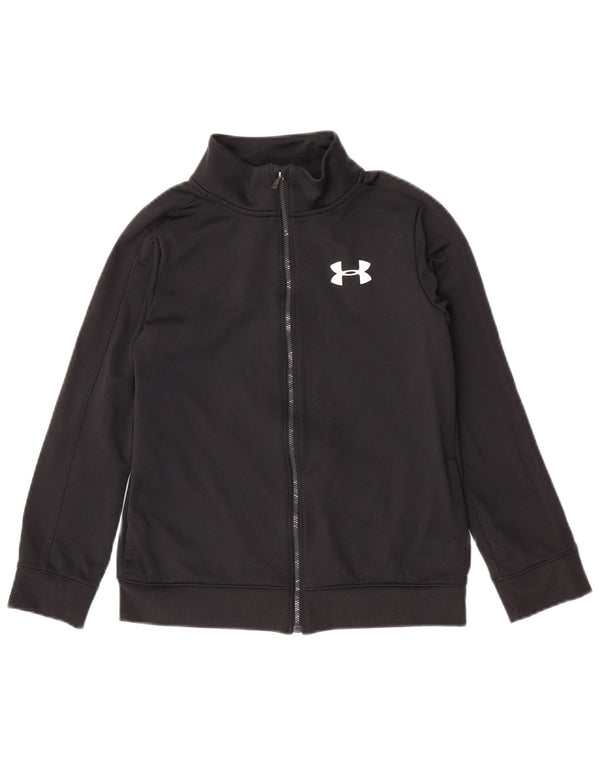 Under Armour Veste de Survêtement Garçon 9-10 ans Noir Moyen Polyester
