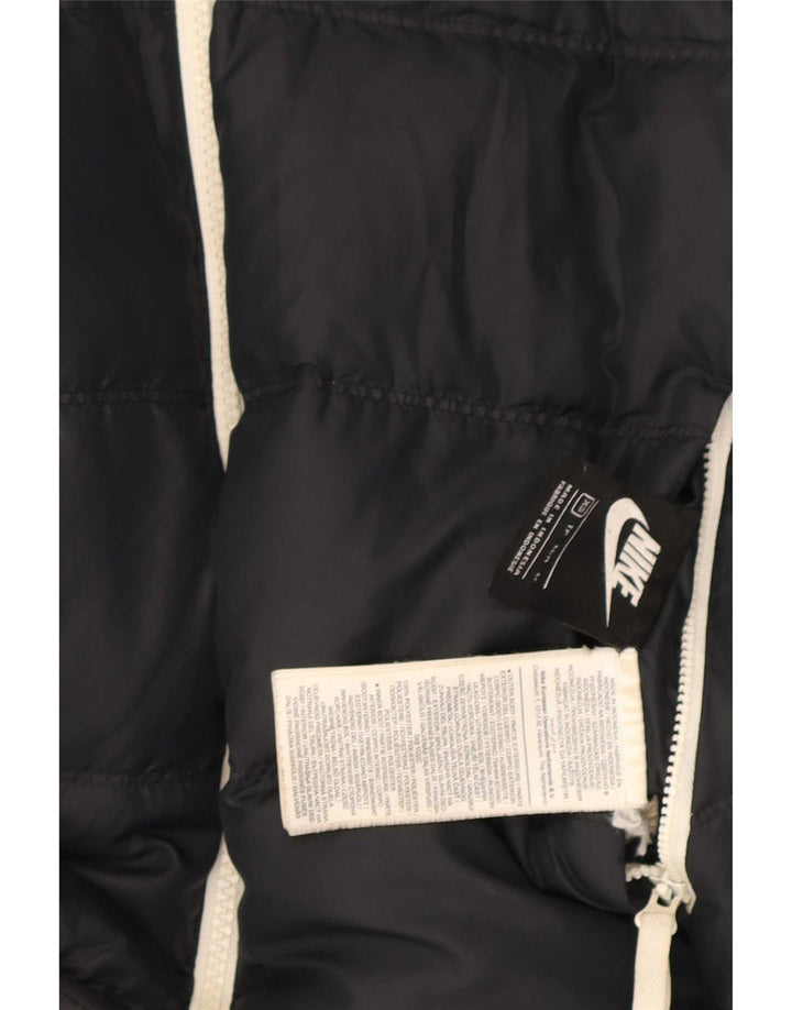 Nike Veste matelassée réversible à capuche surdimensionnée pour femme UK 6 XS Noir