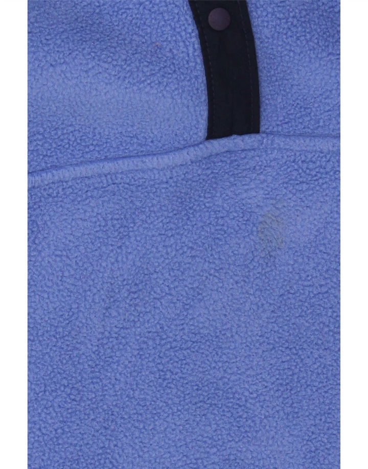 L.L.BEAN Pull polaire à col boutonné pour femme UK 14 Bleu moyen Polyester