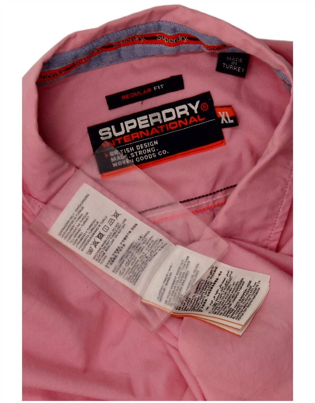 Superdry Chemise à manches courtes Regular Fit pour homme XL en coton rose