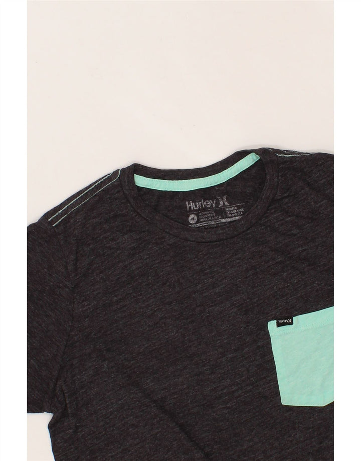 HURLEY Mens T-Shirt Top Medium Grey Cotton Vintage Hurley and Second-Hand Hurley from Messina Hembry 