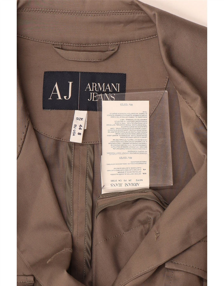 Armani Jeans Veste Blazer 3 Boutons Femme EU 44 XL Coton Marron