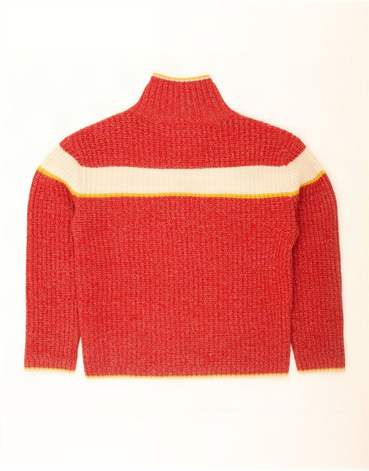 Pit Stop Cardigan pour homme en laine color block rouge moyen