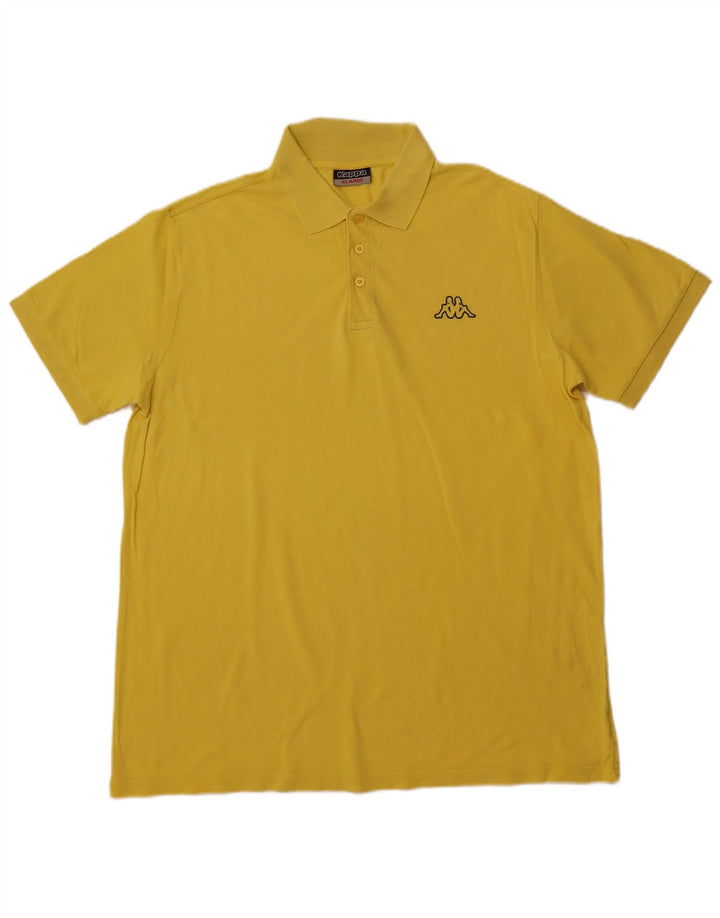 KAPPA Polo Homme XL Jaune Coton