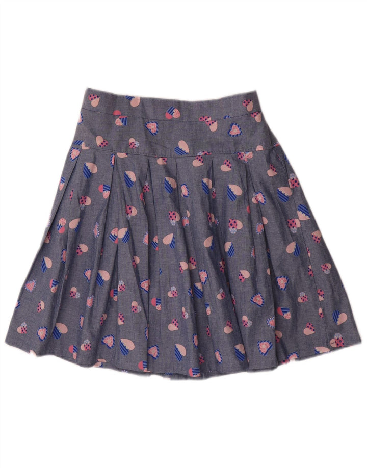 vintage Femmes 2 Pièces Jupe Ensemble Moyen W32 Bleu Géométrique