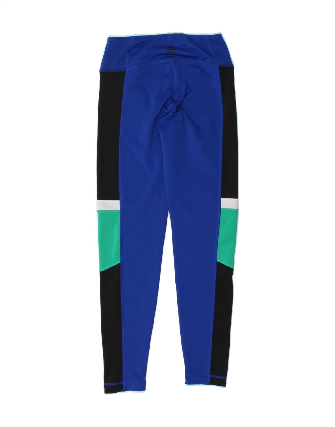 REEBOK Womens Leggings UK 8/10 Small Blue Colourblock Vintage Reebok and Second-Hand Reebok from Messina Hembry 