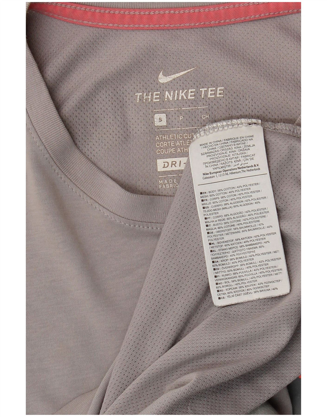 Nike Haut Dri Fit Graphic à manches longues pour homme en coton gris Taille S