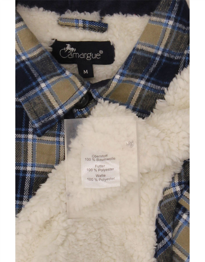 CAMARGUE Chemise Lumberjack Flanelle Homme Bleu Marine Moyen Carreaux Coton