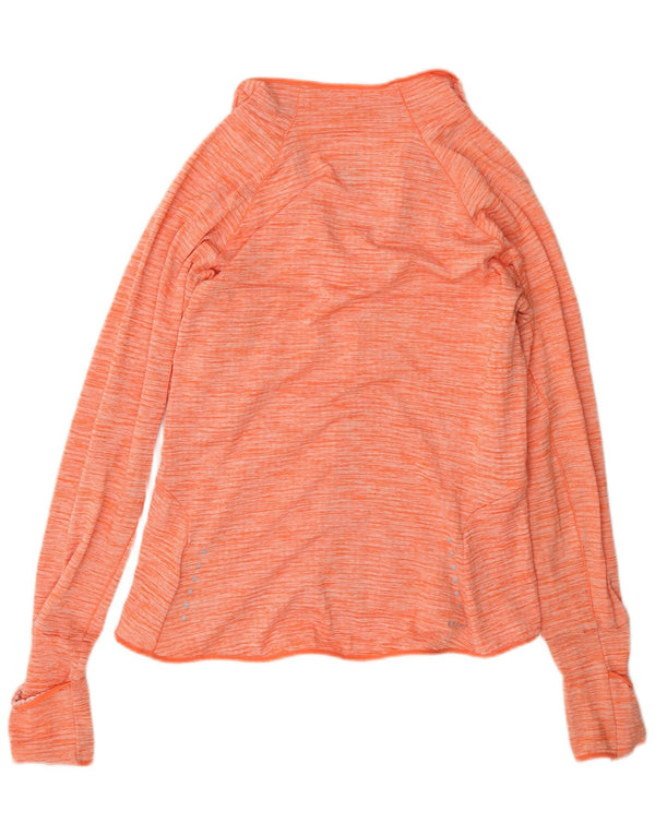 Nike Haut de survêtement Dri Fit pour femme UK 14 Orange moyen moucheté