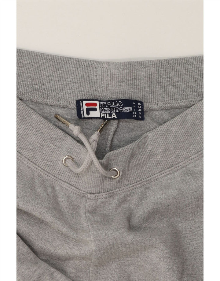FILA Womens Tracksuit Trousers Joggers UK 14 Medium Grey Vintage Fila and Second-Hand Fila from Messina Hembry 