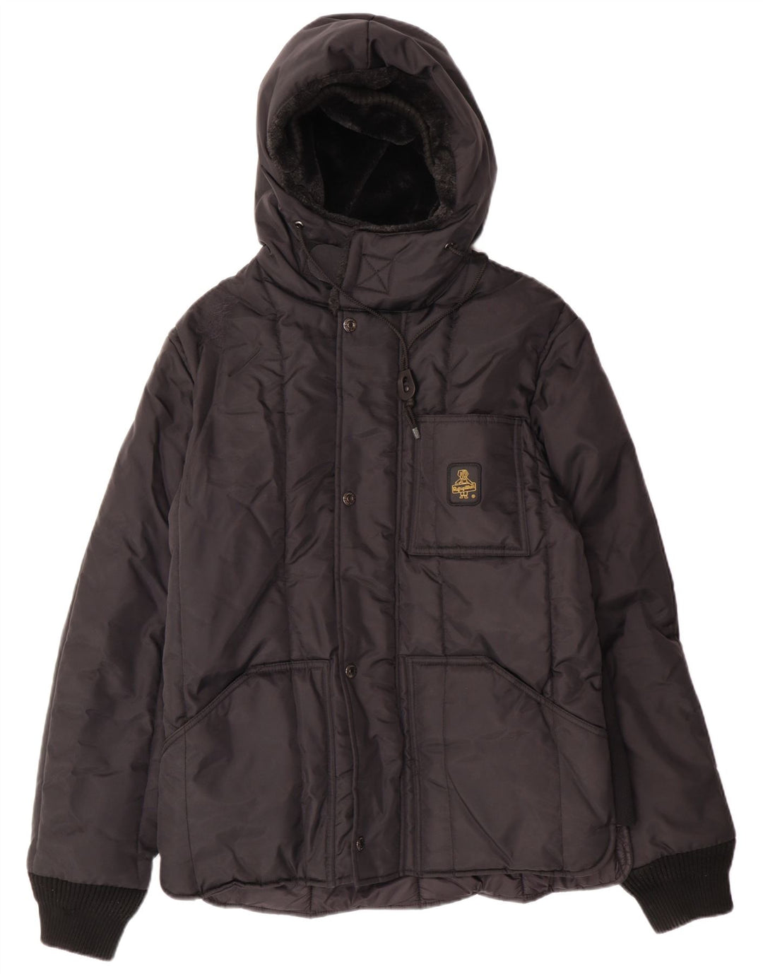 Refrigiwear Veste matelassée à capuche pour homme UK 52 Large Noir Polyamide Hiver