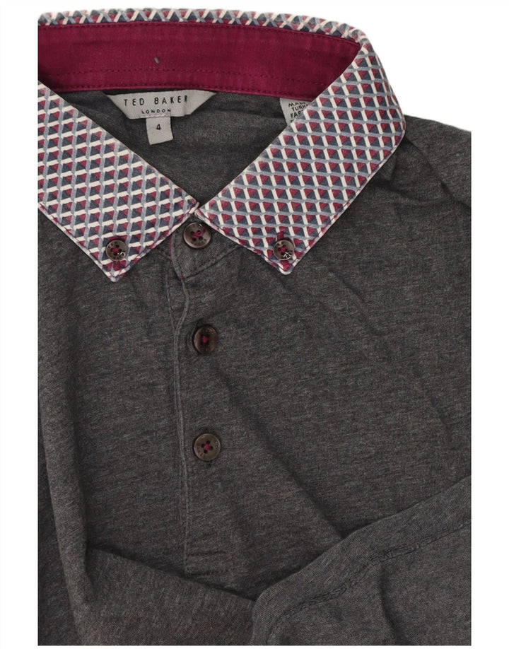 Ted Baker Polo Homme Taille 4 Grand Gris
