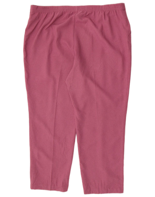 Marks & Spencer Pantalon décontracté slim pour femme UK 20 2XL W40 L27 Rose à carreaux
