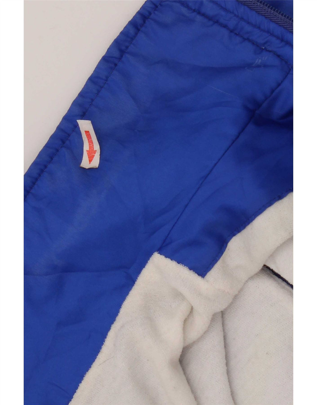vintage Mens Survêtement Top Veste XL Bleu Géométrique Polyester