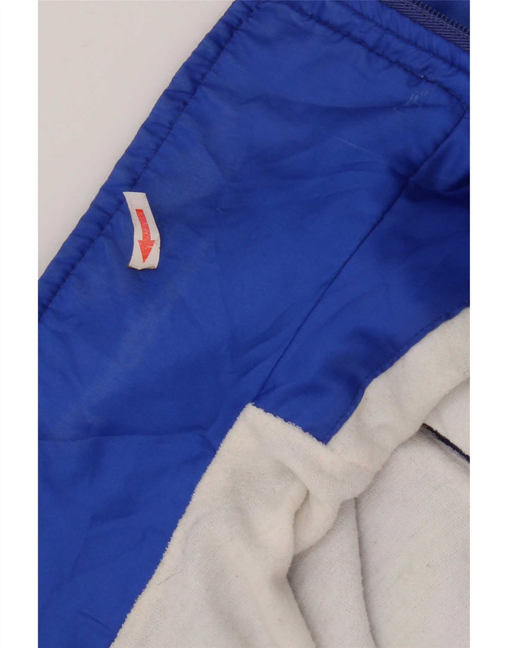 vintage Mens Survêtement Top Veste XL Bleu Géométrique Polyester