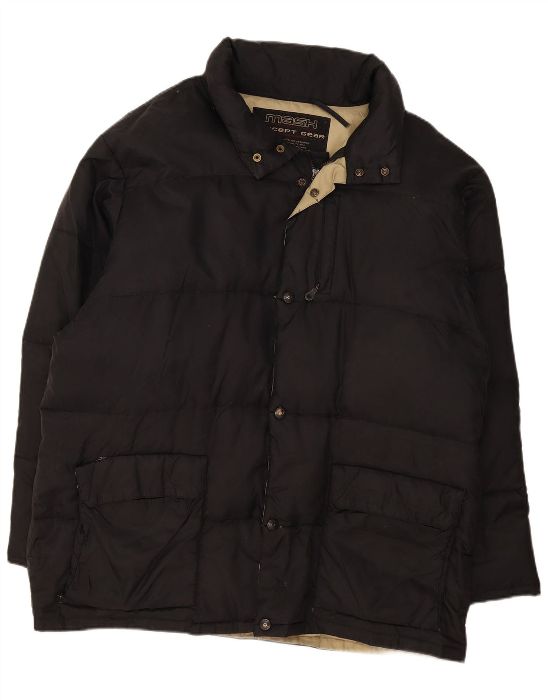 Mash Veste matelassée à capuche pour homme UK 42 XL Noir