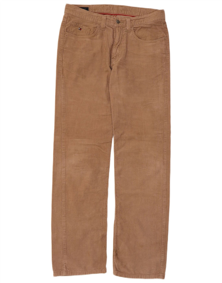 TOMMY HILFIGER Pantalon droit en velours côtelé homme W32 L34 Coton beige