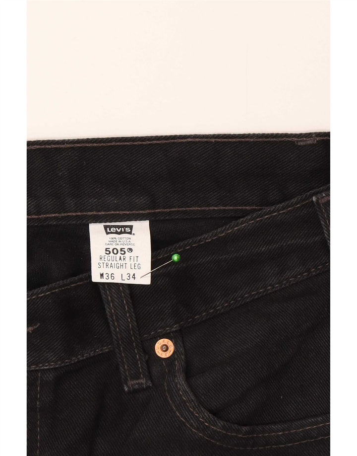 Levi's Jean Droit 505 Regular Fit Homme W36 L34 Gris Coton