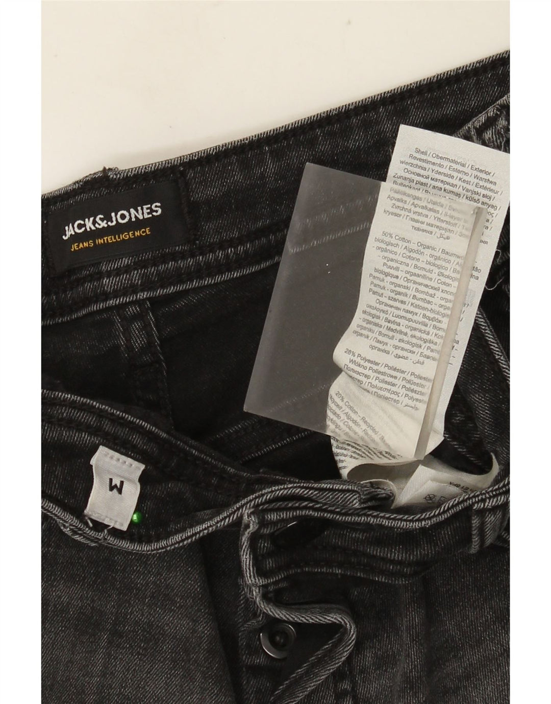 JACK & JONES Short en Jean Homme Medium W32 Gris Coton