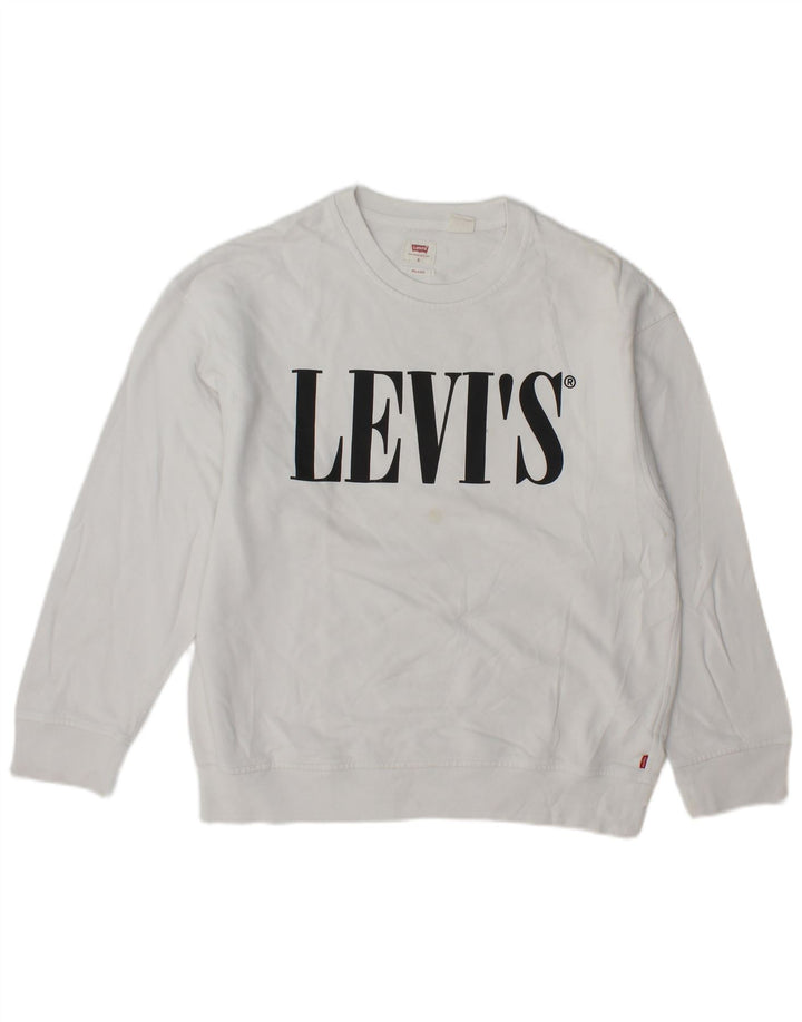 Levi's Sweat-Shirt Relaxed Graphic Homme Blanc Small Coton