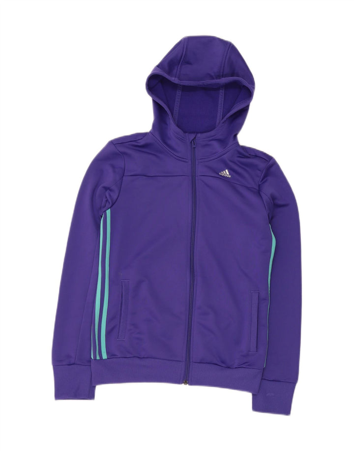 ADIDAS Pull à capuche zippé garçon 13-14 ans Violet Polyester