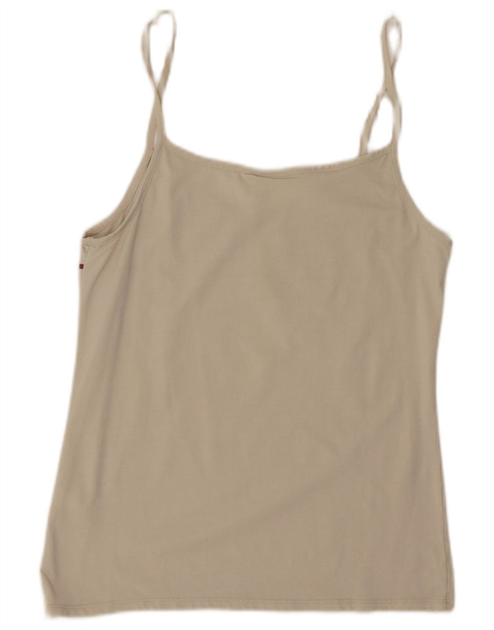 Fila Femme Crop Cami Top UK 14 Large Beige Polyamide