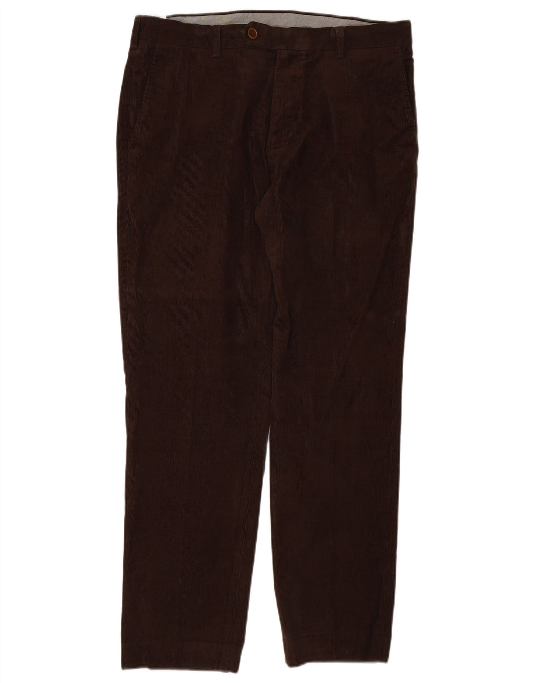 BROOKS BROTHERS Pantalon de Costume Droit Homme W35 L30 Marron Coton