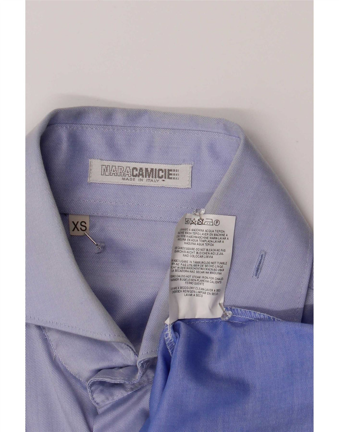 Naracamicie Chemise Homme XS Bleu Coton Classique