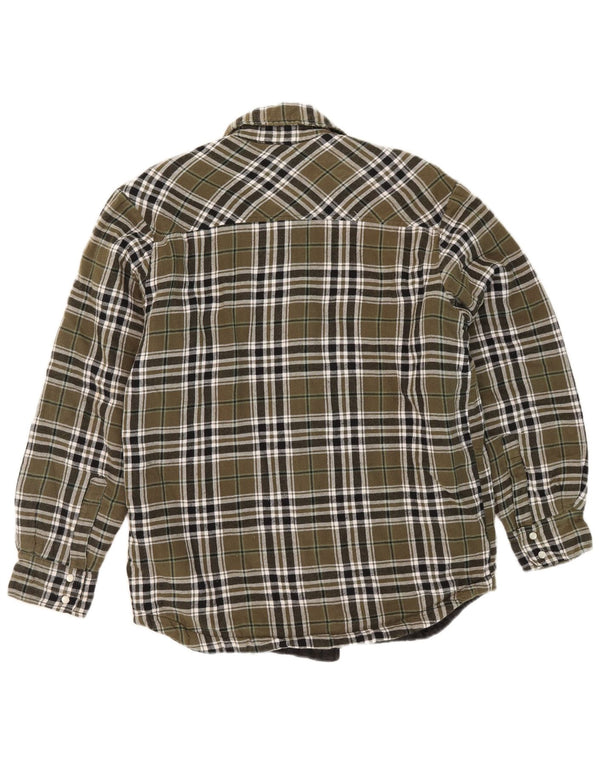 Dickies Chemise en flanelle Lumberjack pour homme en coton à petits carreaux kaki