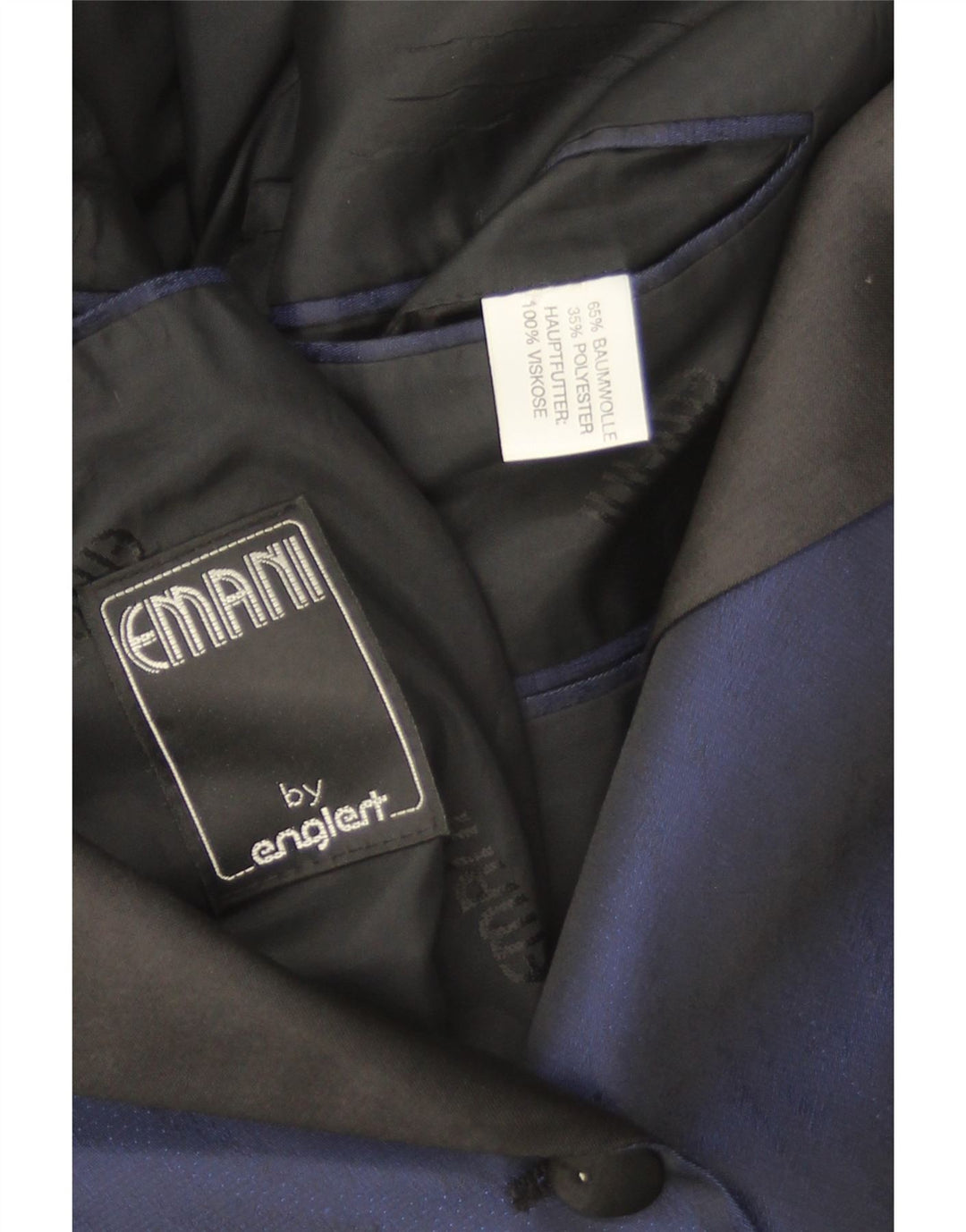 Veste Blazer 1 Bouton Femme UK 16 Large Bleu Marine Coton