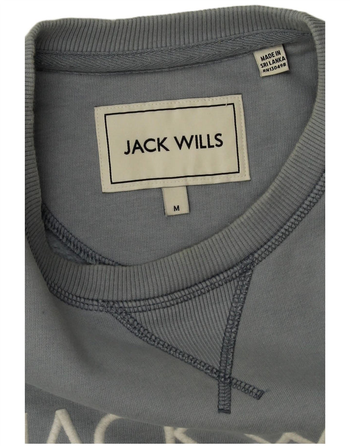 Jack Wills Sweat-Shirt Graphique Homme Bleu Moyen Coton