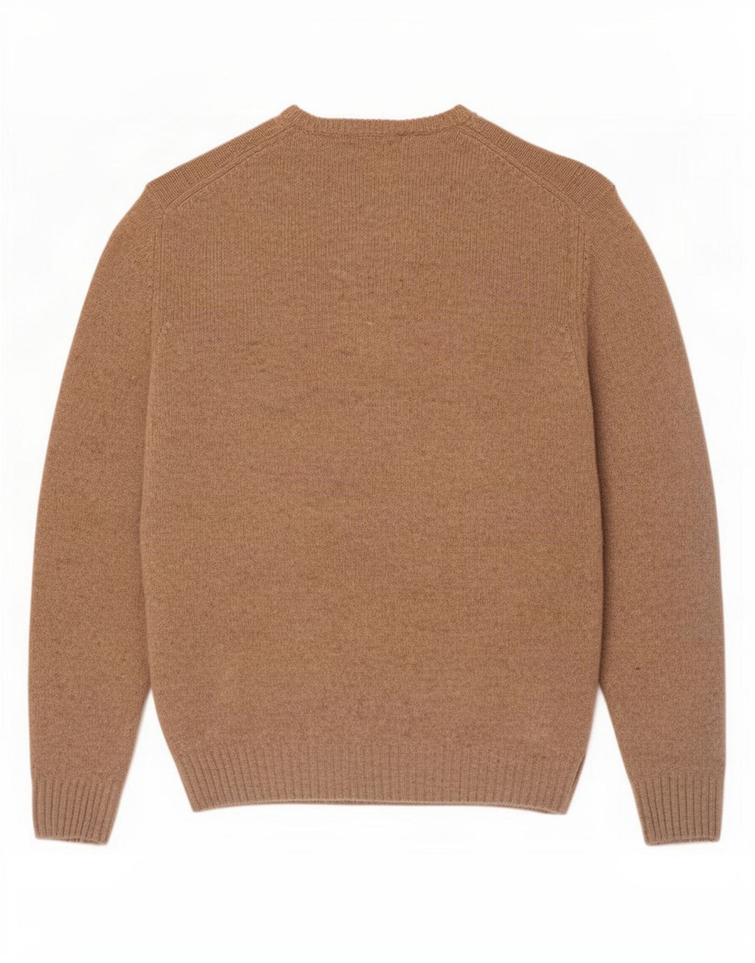 Marlboro Classics Pull à col rond pour homme en laine d'agneau beige